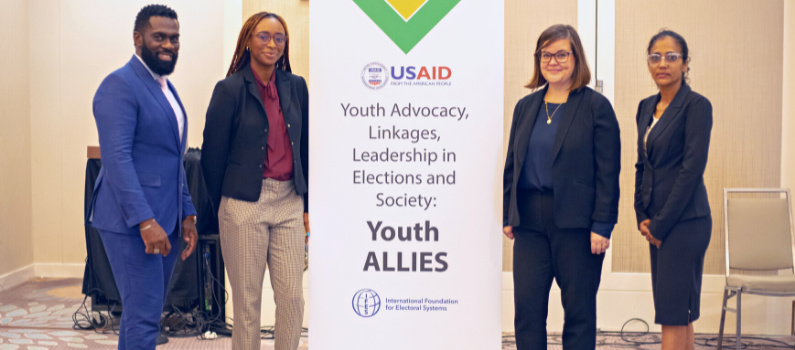 IFES Guyana team launched the Youth ALLIES program on May 13 along with USAID and Guyanese partners.